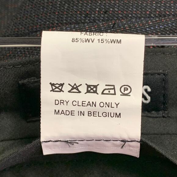 RAF SIMONS Size 38 Black Red Woven Virgin Wool Mohair Flat Front Dress Pants - Picture 5 of 6